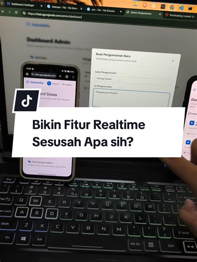Cocok buat kalian yg mau bikin fitur chatting di aplikasi web/mobile, pakai aja websocket #fullstackdeveloper #webdeveloper #programmer #softwareengineer #programming
