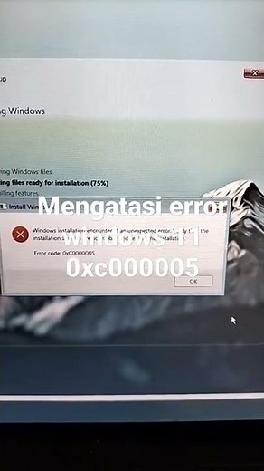 Cara mengatasi error windows 11 0xc000005