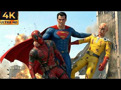 Superman vs Deadpool vs Saitama Full Battle | Episode 7 – Epic Superhero Fight