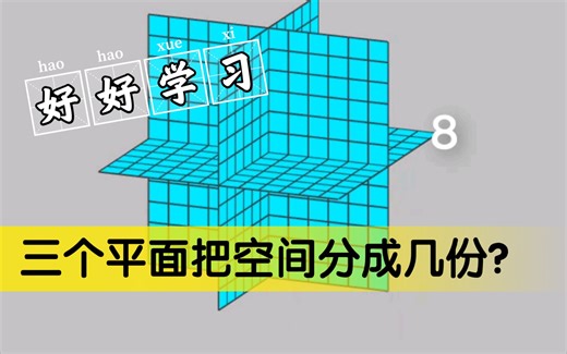 三个平面可以把空间分成几份，动态演示