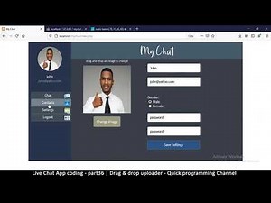 Live chat app | Part38 chat section cont. | Javascript, AJAX, HTML, CSS, JSON, PHP, MYSQL Tutorial