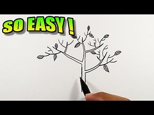 How to draw tree branches for beginners | Easy Drawings