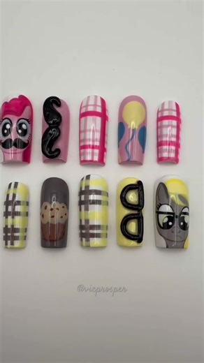 my little pony nails 🤓 ​Tiktok: vic.prosper #nailart #pressonnails #mylittlepony