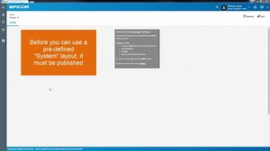 Publishing a System Layout so Users Can Apply It - Epicor ERP Knowledge On Demand