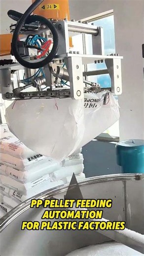 PP Pellet Feeding Automation For Plastic Factories 😎 #depalletizing #plastic #depa #depalletizer