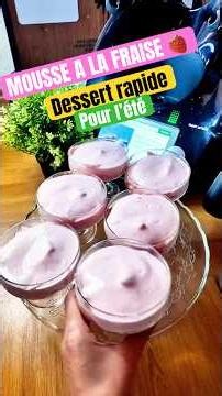 EASY STRAWBERRY MOUSSE 🍓 QUICK AND EASY DESSERT #dessert #desserts #easyrecipe