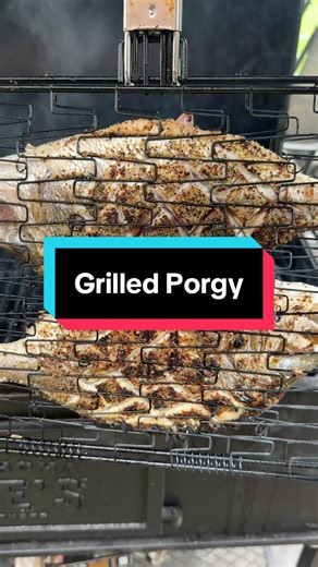 Grilled Porgy 🎣 You can find this full recipe in my website! #seafood #freshfish #fishing #grilling #bbq