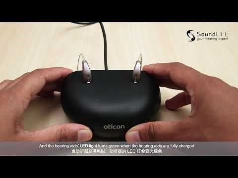 How to charge Oticon hearing aids