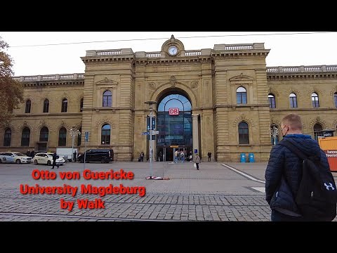Otto von Guericke University by Walk from Magdeburg Main Station / Hauptbahnhof [4K] Ultra HD