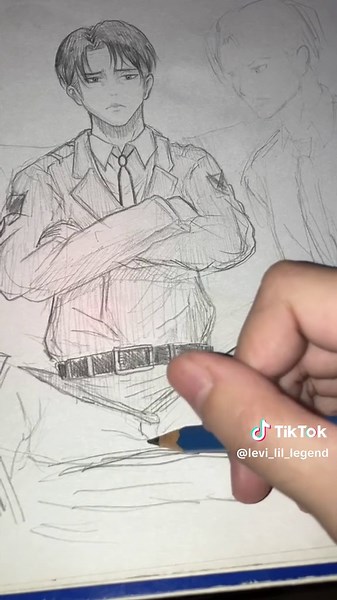 Dibujo de Levi Ackerman inspirado en Pinterest