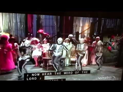 Bizarre Lawrence Welk "Dem Bones" tap dancing skeletons