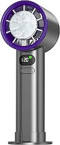 Portable Handheld Fan, 120 Speeds Cooling Ice Fan, Powerful Mini TurboFan 20H Max Cooling Time, 4500mAh Rechargeable, 15000 RPM Hight Speed Personal Travel Essentials for Women Men