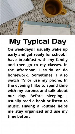 Shadowing English: My Typical Day | Daily Routine Practice #englishshadowing #shorts