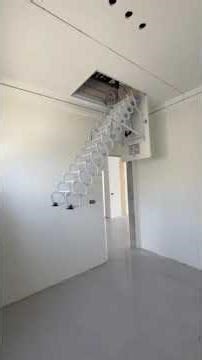 Titanium-magnesium alloy electric folding attic stairs #atticstairs #customize