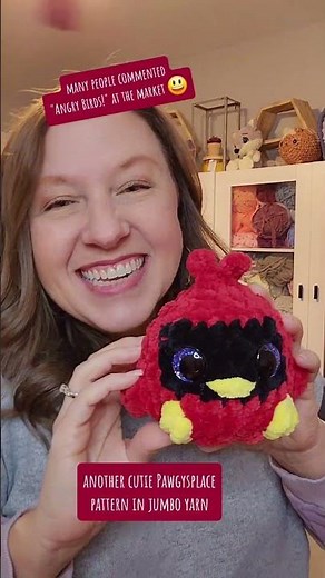 Jumbo cardinals or "angry birds" pattern by Pawgysplace #crochet
