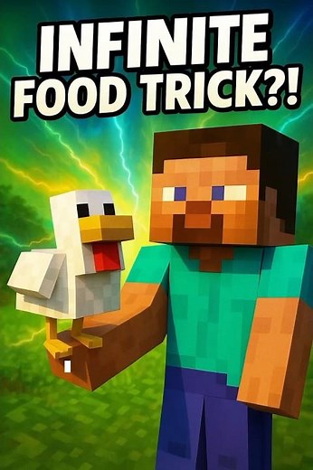Minecraft Infinite Food Trick! 🐔🥚 | Endless Chicken Farm Hack