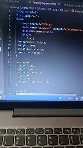 Twisting squares animation html and css Web developer | Web developer