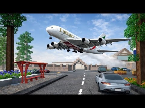 City Airport Emergency Landing ✈️ School Party Craft Gameplay