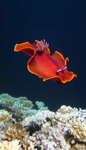 The nudibranch (or sea slug) is a colorful, soft-bodied marine mollusk found in oceans worldwide. They lack an external shell as adults, sport vibrant patterns and psychedelic colors for camouflage or warning, and breathe through feathery external gills on their backs. #Nudibranch #FYP #SeaSlug #MarineLife #Nudibranchs