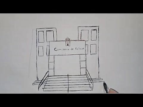 Dibujo fácil de una comisaría