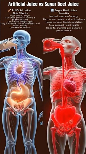 Artificial Juice vs Sugar Beet Juice | Shocking Health Difference 🧃🥤#ytshorts#shorts#viral#short#ai
