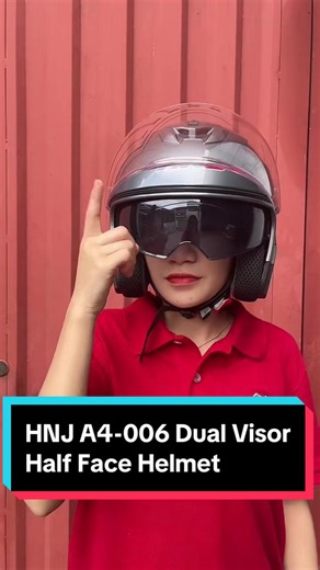 NEW ARRIVALS! HNJ A4-006 Half Face with Dual Visor! Budget Meal Helmet! #MySweldoBudol #helmet #halffacehelmet #dualvisorhelmet #dualvisorhelmet #couplehelmet #budgetmeal #tiktokmakemebuyit #tiktokmakemebuy