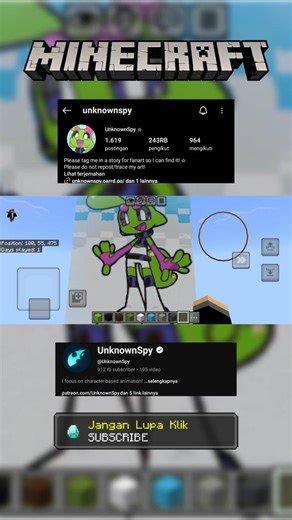 Building Picture In Minecraft Part-16 ‪@UnknownSpy‬ #minecraft #minecraftshorts #keren #pokemon