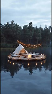These floating campsites might be the perfect camping spot! 😱😱#camping #campinglife #outdoorlife #outdoorliving #canoeing | Inspiring Designs