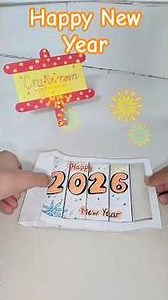 🎆 DIY New Year Card | Easy Paper Greeting Card✨ #paperart #diy #craft #craftideas #papercraft