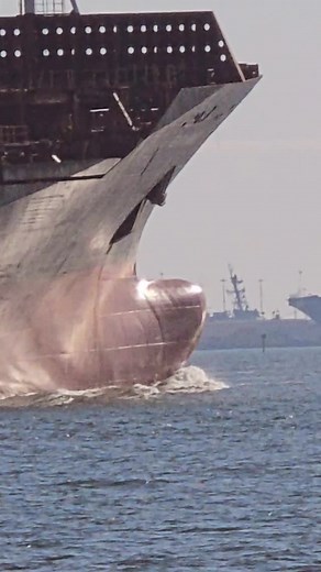 2.1K views · 4.2K reactions | Plowing Past #ship #containership #waves #roughseas #sea #epic #wow | Richard LeBel | Facebook