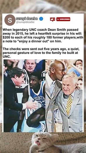 Dean Smith’s Final Gift to His UNC Basketball Family #basketballlegends #collegebasketball