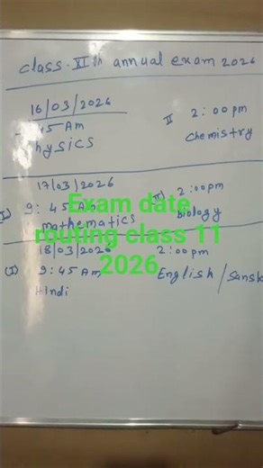 Bihar board class 11th ka exam date routing 2026