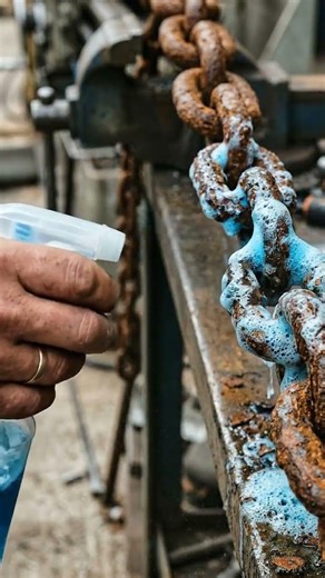 Satisfying Rust Removal: Cleaning a Heavily Rusted Chain!