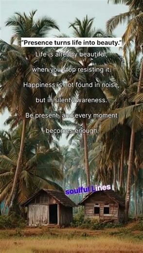 Life Is Already Beautiful | Be Present, Be Silent, Be Happy | Peaceful Quote