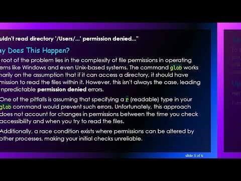 Resolving Permission Denied Errors in Tcl's Glob Command