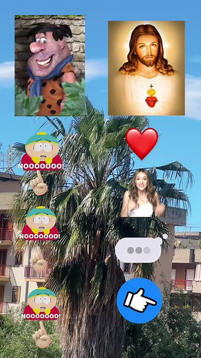 Heartfelt Fred Flintstone Animation in Tropical Setting