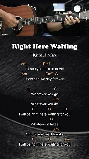 Right Here Waiting - Richard Marx | Guitar Chords - Guitar Lessons #chordgitar #guitarlessons