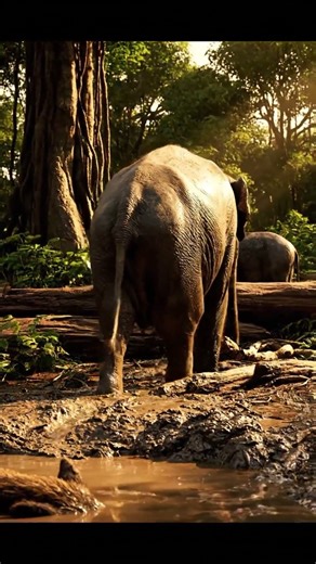 Elephant Saves Wild Boar from Mud Pit | Dramatic Animal Rescue Mission