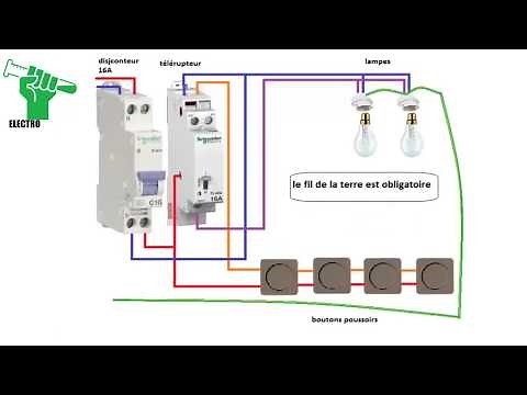 Schéma électrique du Télérupteur Unipolaire Schneider