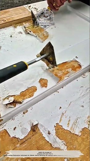 Removing Old Paint from Wooden Surface | Restoration and Repair Process