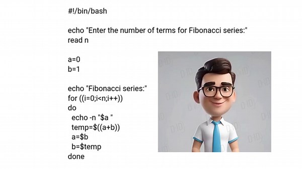 Shell Script to Find Fibonacci series