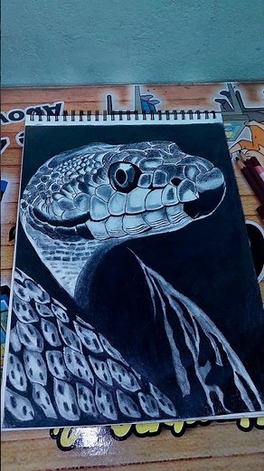 🐍Part-1 | Wait For the Final Result🔥😱| Realistic Snake Drawing Tutorial | #Shorts