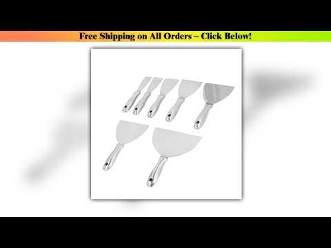 7pcs Putty Knife Stainless Steel Paint Scraper for Repairing Drywall Removing Wallpaper Applying