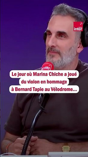 The day Marina Chiche played the violin in tribute to Bernard Tapie at the Vélodrome stadium