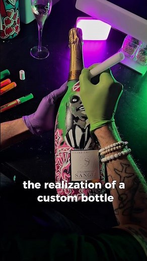 How to Paint a Champagne Bottle 🍾