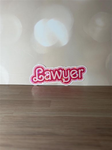 Pink Sparkle Lawyer Sticker | Durable Vinyl Decal - Etsy