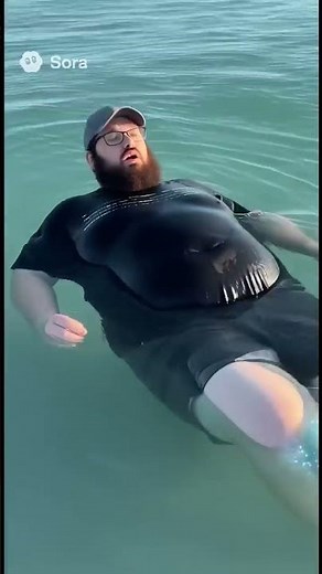Merman vibes! #swimming #funny #merman #beard #mermaid