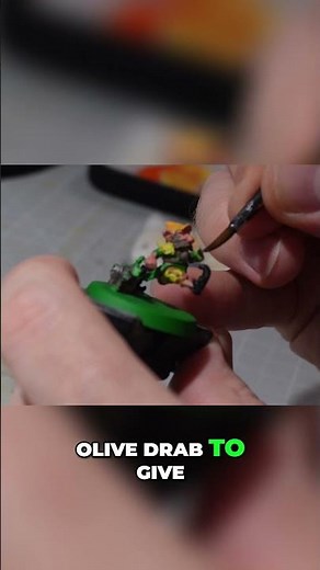 Painting Miniature: Yellow and Gunmetal Colors #shorts