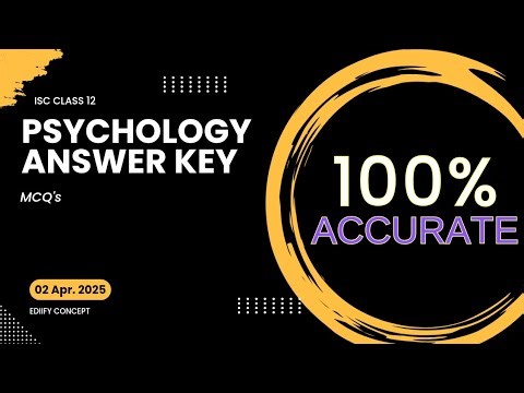ISC 12 2025 Psychology Board Exam Answer Key