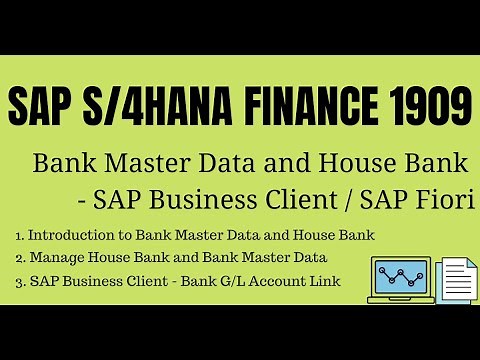 SAP S/4HANA Finance | Bank Master Data and House Bank through SAP NetWeaver and SAP Business Client